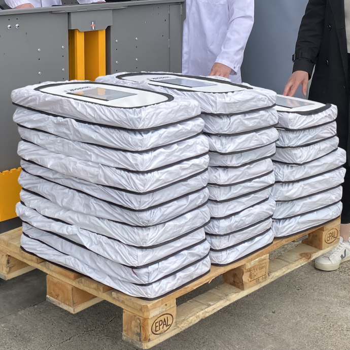 récupération des emballages réutilisables pour le retour vers l'entreprise