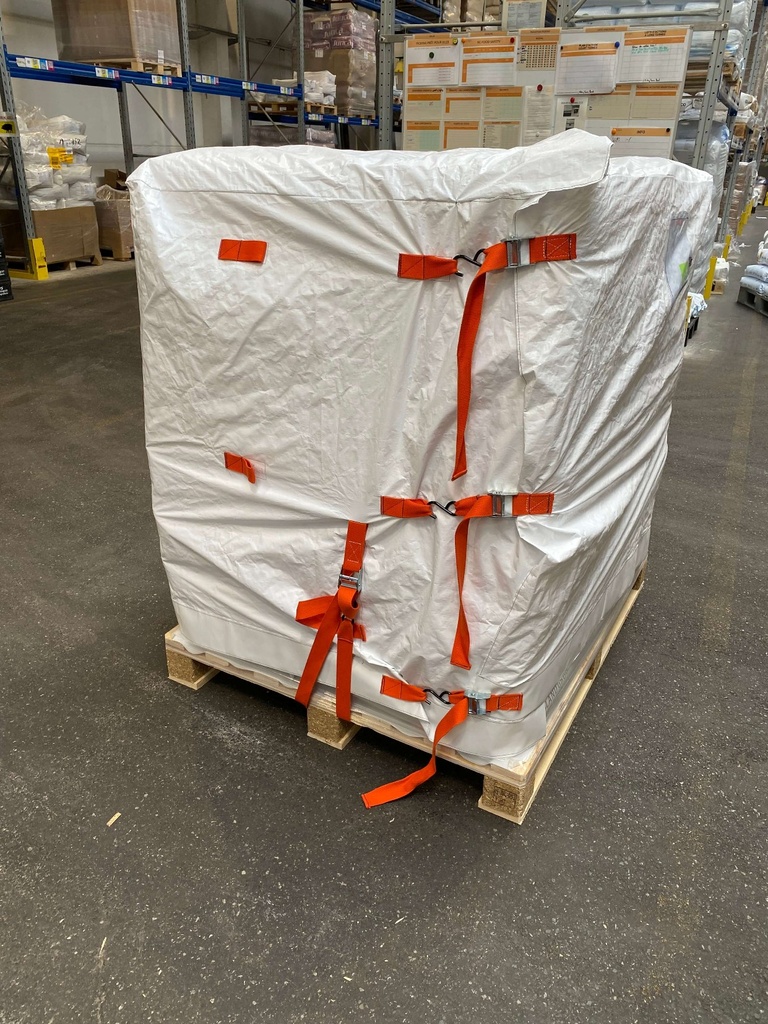 Housse de protection pour palette 120/100 - à enfiler, ouverture sur une arête