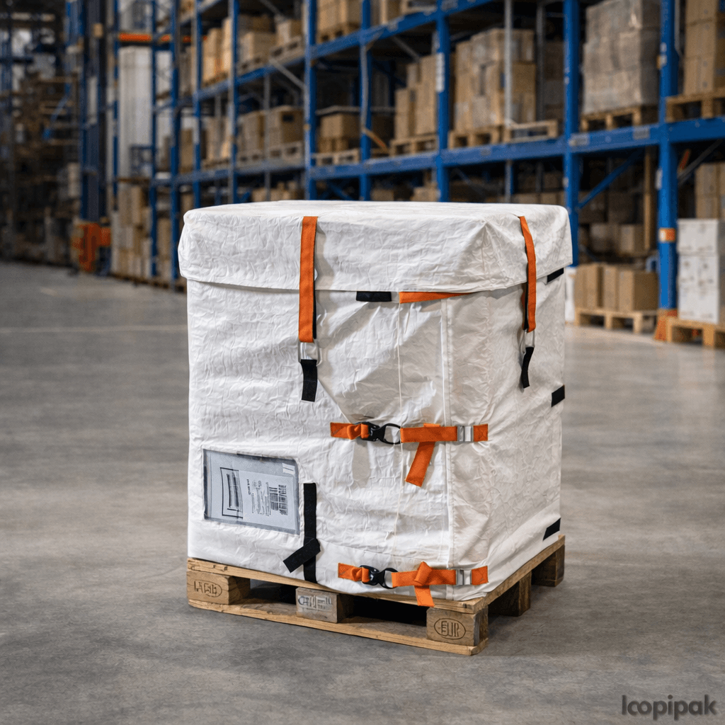 Housse de transport réutilisable pour 1/2 Euro-palette 80x60cm